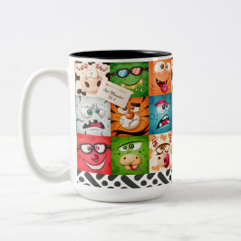 Taza Bicolor Mug 10$ Rostros V1