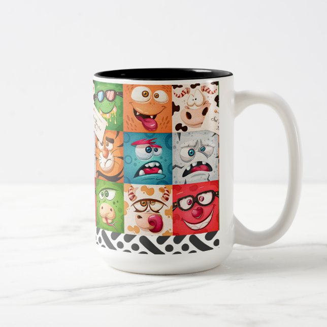 Taza Bicolor Mug 10$ Rostros V1 (Derecha)