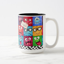Taza Bicolor Mug 10$ Rostros V4
