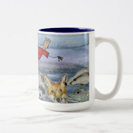 Taza Bicolor Mug (#1): Joanna Flying Over Animals