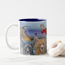 Taza Bicolor Mug #3 Joanna Flying Over Animals 