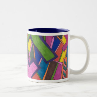 Taza Bicolor Mug abstracto "geométrico"