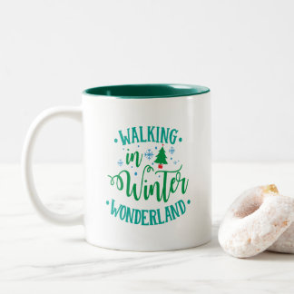 Taza Bicolor Mug acogedor, diseño de invierno sencillo