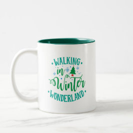 Taza Bicolor Mug acogedor, diseño de invierno sencillo