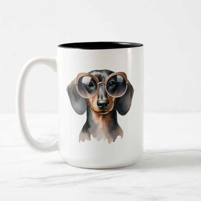 Taza Bicolor Mug acuático Dachshund (Izquierda)