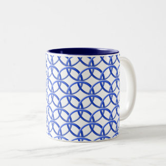 Taza Bicolor Mug - Anillos azules interrelacionados