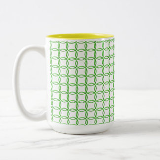 Taza Bicolor Mug - Anillos de bloqueo verde