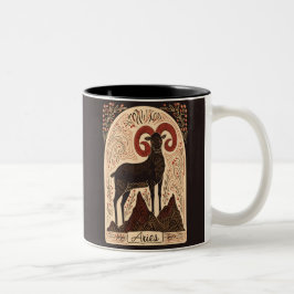Taza Bicolor Mug Aries Celestial Zodiac Art