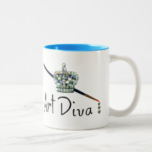 Taza Bicolor Mug "Art Diva"