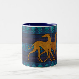 Taza Bicolor Mug Azawakhs stylisés