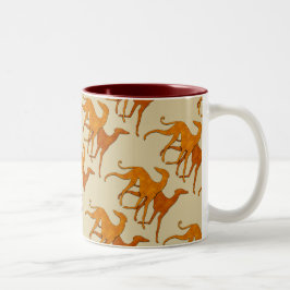 Taza Bicolor Mug Azawakhs stylisés