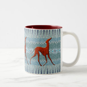 Taza Bicolor Mug Azawakhs stylisés