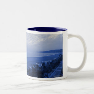 TAZA BICOLOR MUG AZUL SANTA MONICA