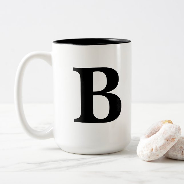 Taza Bicolor Mug. "B" (Con donut)