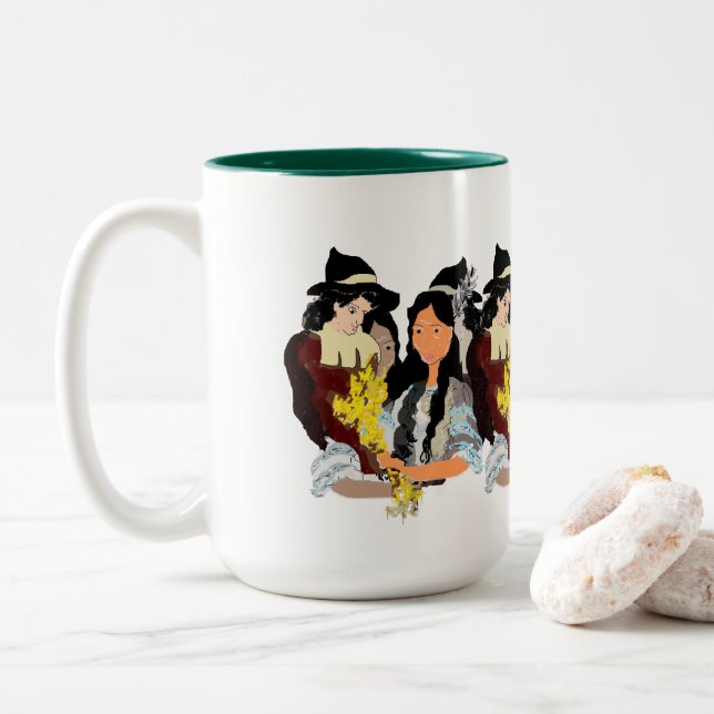 Taza Bicolor Mug: Bendición de Acción de Gracias (Con donut)