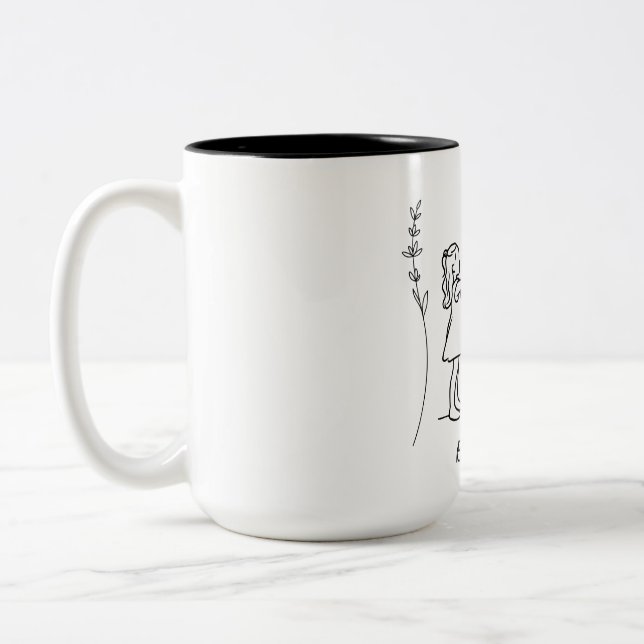 Taza Bicolor Mug Best gift for MUM. (Izquierda)