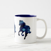 Mug bicolor azul