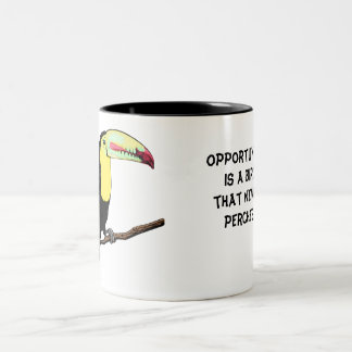 Taza Bicolor Mug Bird Toucan Editable