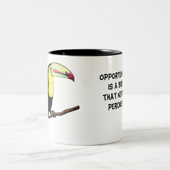 Taza Bicolor Mug Bird Toucan Editable (Centro)
