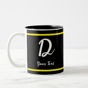 Taza Bicolor Mug Black con letra D