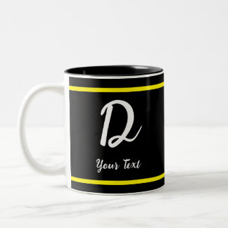 Taza Bicolor Mug Black con letra D