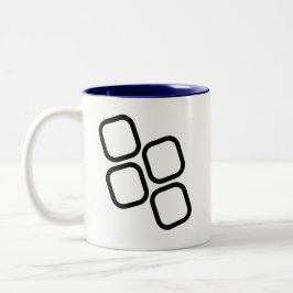 Taza Bicolor Mug blanco y negro de dos tonos