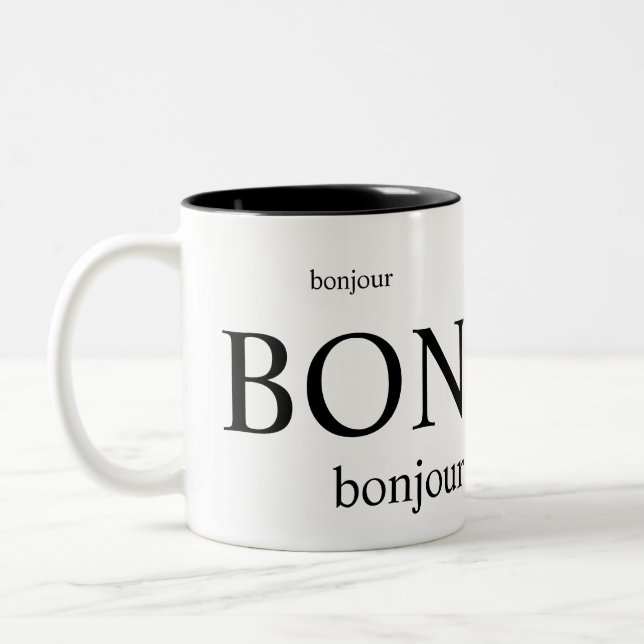 Taza Bicolor Mug/BONJOUR (Izquierda)