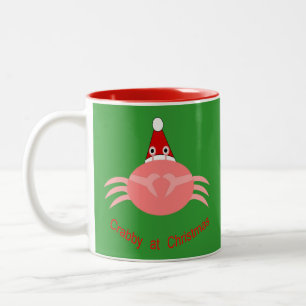 Taza Bicolor Mug cangrejo navidad