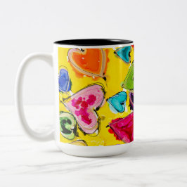 Taza Bicolor Mug cardíaca llena de amor