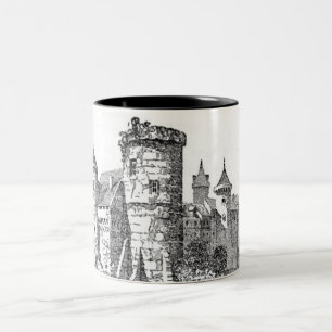 Taza Bicolor Mug castillo medieval