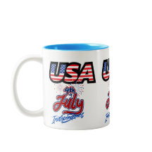"Mug cerámica del Día de la Independencia de Estad