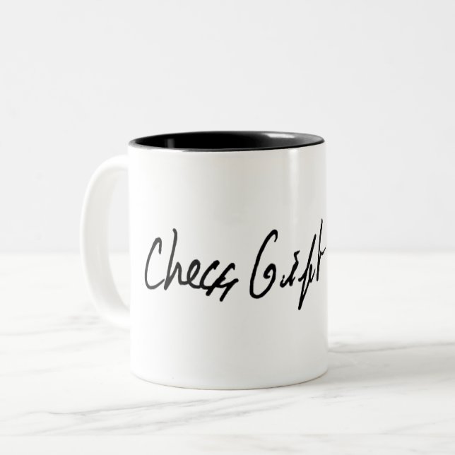 Taza Bicolor Mug Chess Reclectable (Anverso izquierdo)