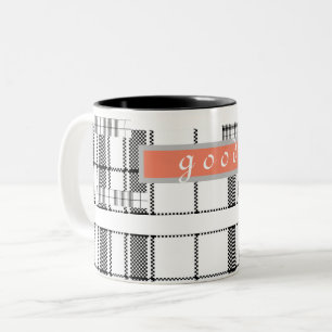 Taza Bicolor Mug Clásico Blanco y Negro de Moda moderna