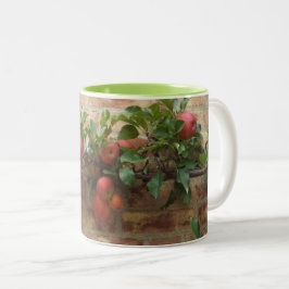 TAZA BICOLOR MUG CON APLICACIONES QUE CRECEN EN EL ESPALIER DE