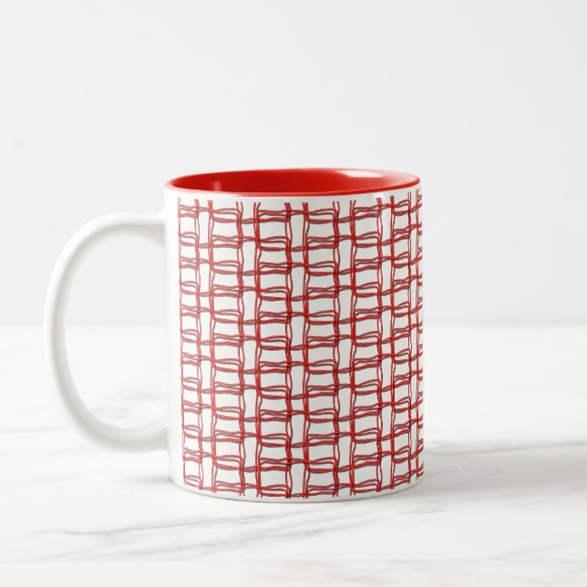 Taza Bicolor Mug - Con cable en rojo (Izquierda)