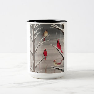 Taza Bicolor Mug con cardenales
