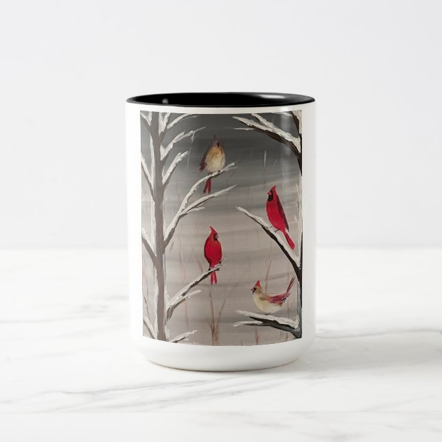 Taza Bicolor Mug con cardenales (Centro)