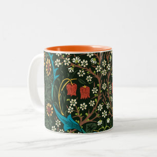 TAZA BICOLOR MUG CON DISEÑO "TULIPS" DE WILLIAM MORRIS
