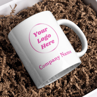 Taza Bicolor Mug con el logotipo comercial femenino rosa