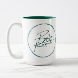 Taza Bicolor Mug con el logotipo de Billie Rockitt