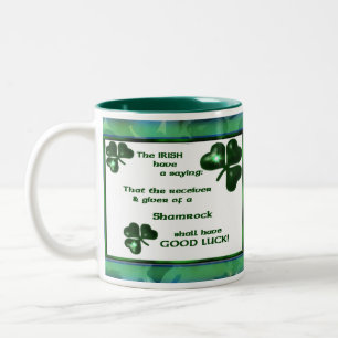 Taza Bicolor Mug con irlandés diciendo