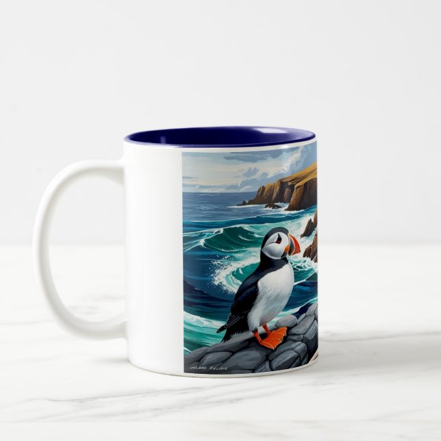 Taza Bicolor Mug con púlteros islandeses (Izquierda)