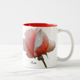Taza Bicolor Mug con un solo Rosa Reddish