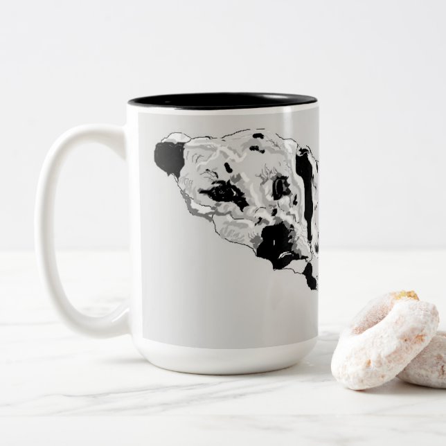 Taza Bicolor Mug /Dalmatian (Con donut)