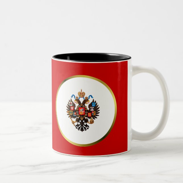 Taza Bicolor Mug de águila imperial rusa (Derecha)