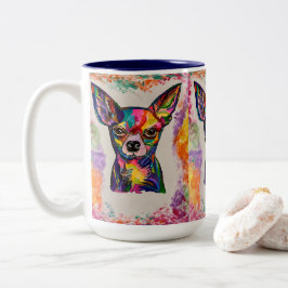 Taza Bicolor Mug de amor de Chihuahua
