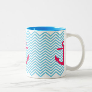 Taza Bicolor Mug. de anclaje cardíaco