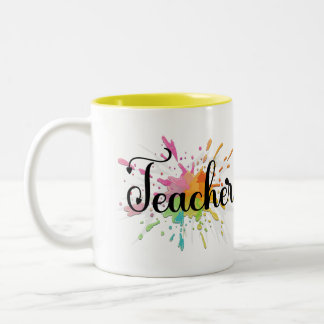 Taza Bicolor Mug de aprecio del profesor | Gracias regalo