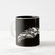 Mug de arte de línea gráfica