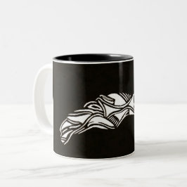 Taza Bicolor Mug de arte de línea gráfica